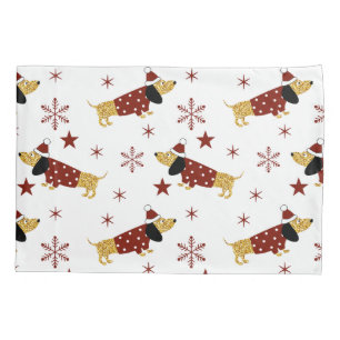 Jingle All the Dachshund Way Pillow Case