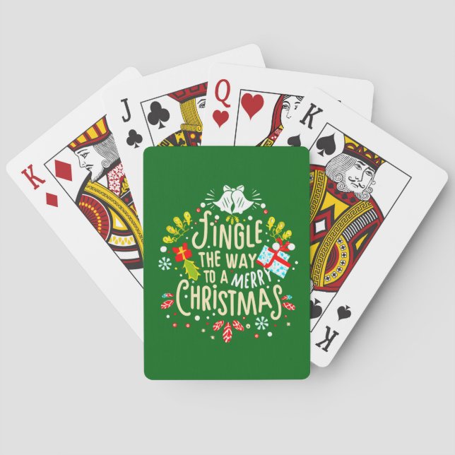 Jingle All the Way: A Magical Holiday Expedition Poker Cards (Back)