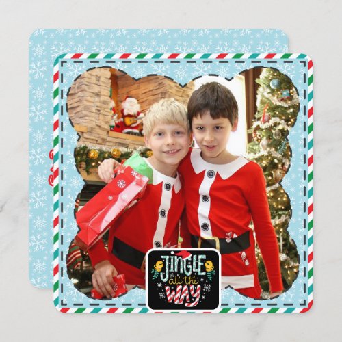 Jingle all the way add your photos Holiday Card