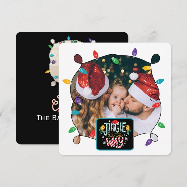 Jingle all the way (add your photos) Holiday Card (Front/Back)
