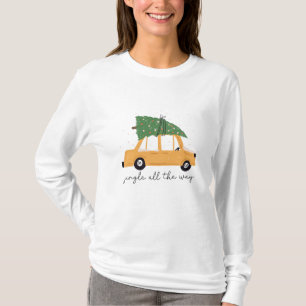 Jingle All The Way Car and Christmas Tree Holiday T-Shirt