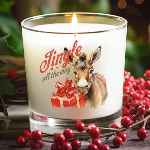 Jingle All the Way Christmas Farm Donkey Scented Candle