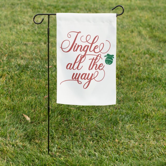 Jingle All The Way Christmas Garden Flag (In SItu)
