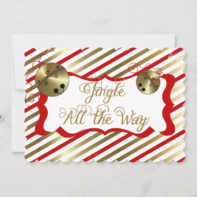Jingle All the Way Christmas Holiday Card (Front)