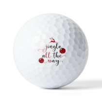 Jingle All the Way Christmas Holiday  Golf Balls
