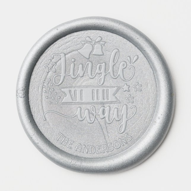 Jingle All the Way Christmas  Wax Seal Sticker (Front)