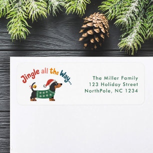 Jingle All the Way – Cute Holiday Pet Gift & Mail Label