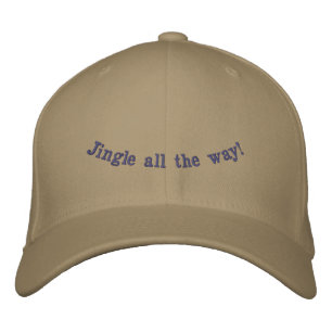 Jingle All The Way Front - MC Back Khaki Flexfit Embroidered Baseball Cap