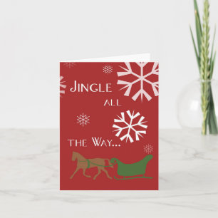 Jingle All The Way Holiday Christmas Greeting