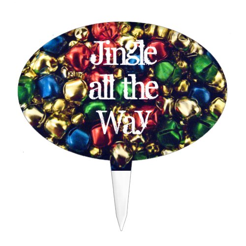 Jingle All the Way Multi_color Bell Cake Topper