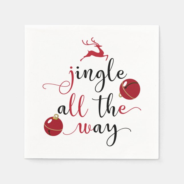 jingle all the way paper napkins (Front)