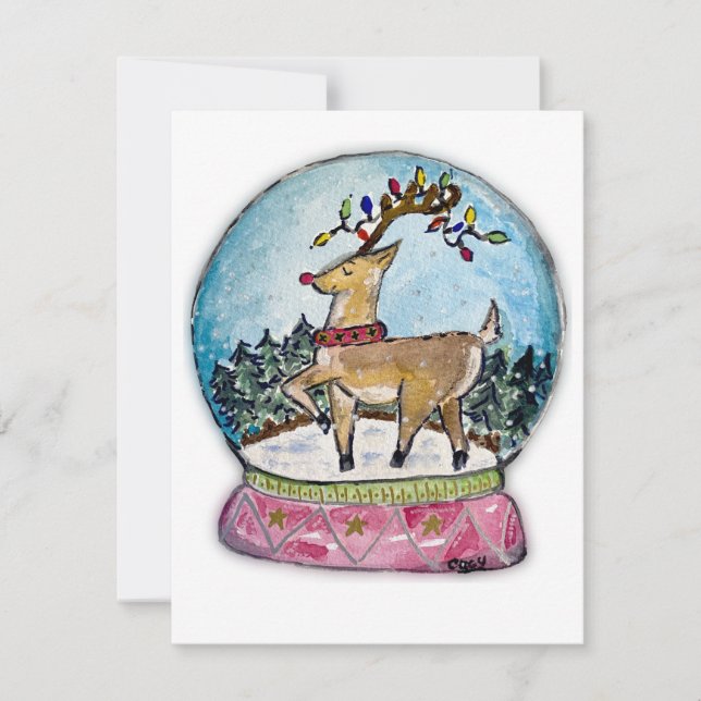 Jingle All The Way Rudolph Christmas Card  (Front)