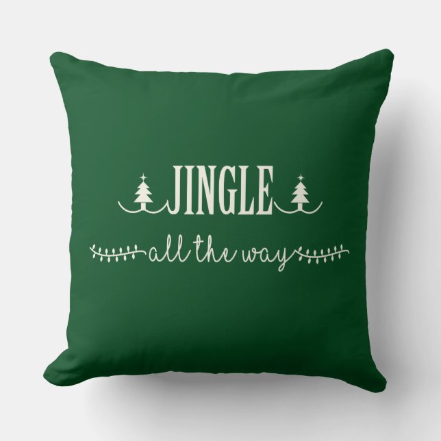 Jingle All The Way Throw Pillow (Front)