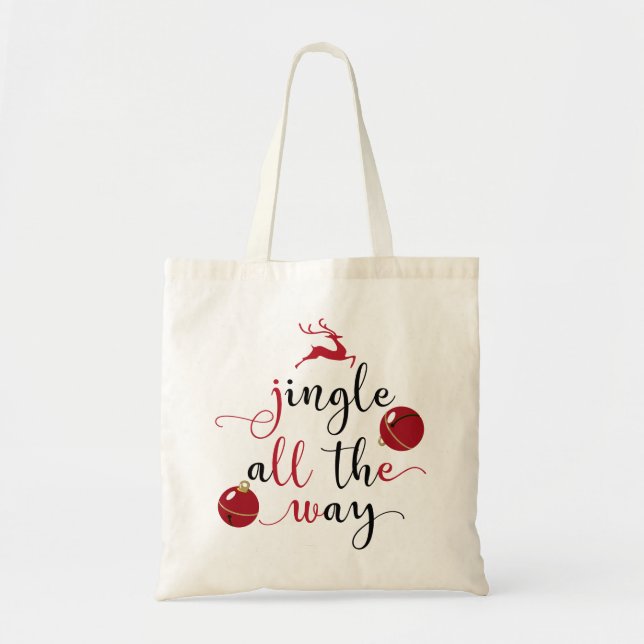 jingle all the way tote bag (Front)