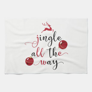 Jingle All the Way Tea Towel