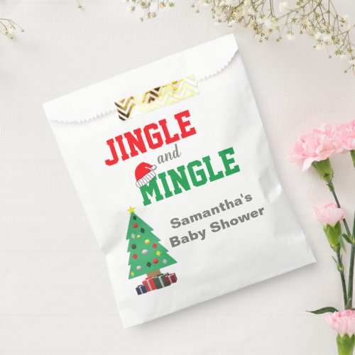 Jingle And Mingle Baby Shower Favor Bag