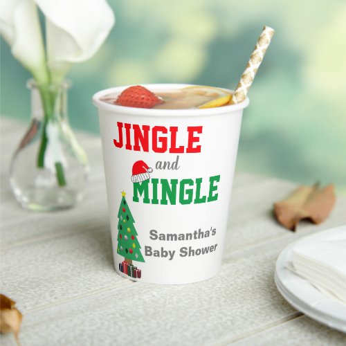 Jingle And Mingle Baby Shower Paper Cups