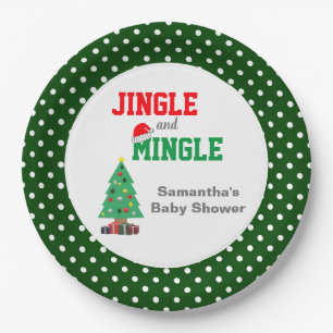 Jingle And Mingle Baby Shower Paper Plates