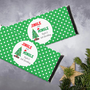 Jingle And Mingle Birthday Hershey Bar Favors