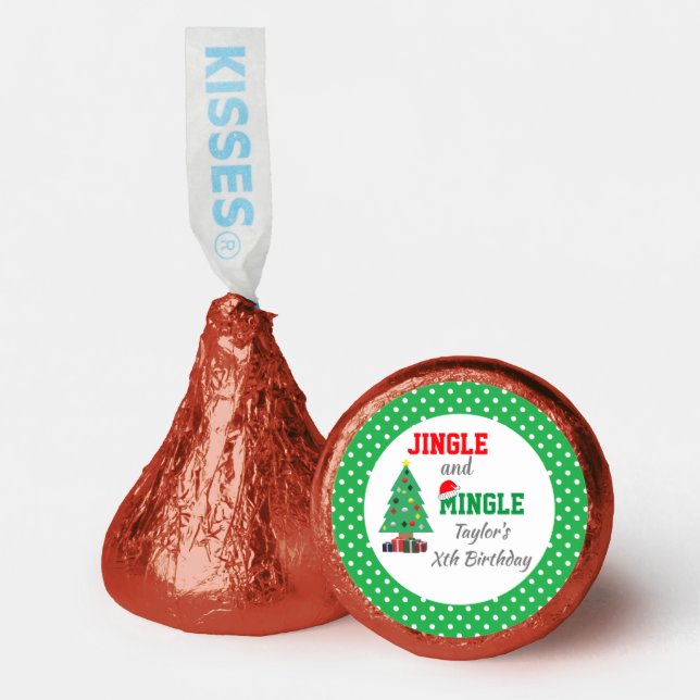 Jingle And Mingle Birthday Hershey®'s Kisses® (Front)
