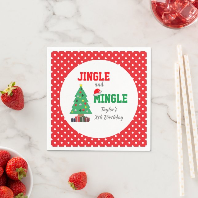 Jingle And Mingle Birthday Napkins (Insitu)