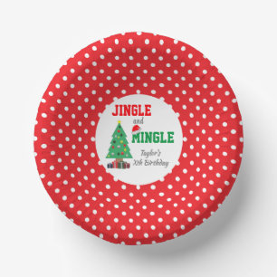 Jingle And Mingle Birthday Paper Bowls
