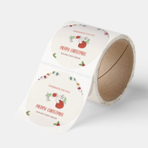 Jingle And Mingle Christmas Cocktail Party Classic Round Sticker