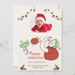 Jingle And Mingle Christmas Cocktail Party Holiday Card