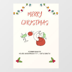 Jingle And Mingle Christmas Cocktail Party Window Cling