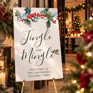 Jingle and Mingle Christmas Holiday Foam Board