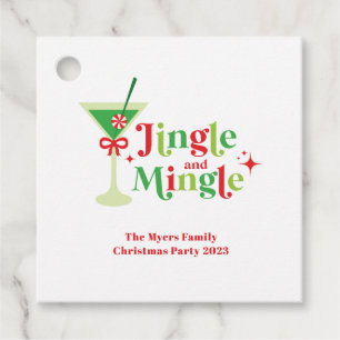 Jingle and Mingle Christmas Party Favor Tags