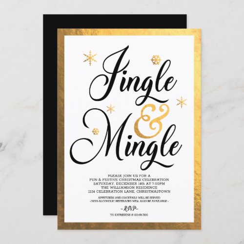 Jingle and Mingle Christmas Party Invitation