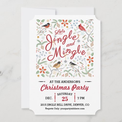 Jingle and Mingle Christmas Party Invitation