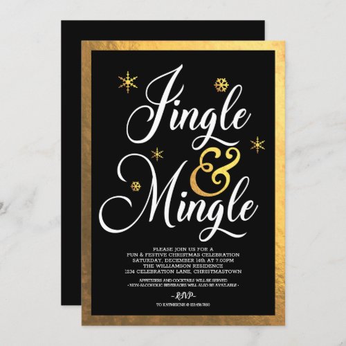 Jingle and Mingle Christmas Party Invitation