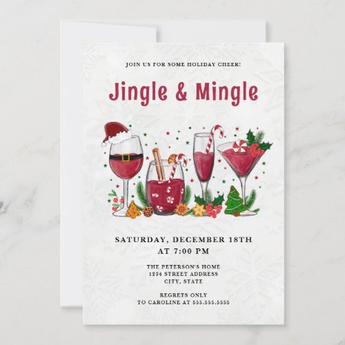 Jingle and Mingle Christmas Party Invitation
