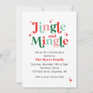 Jingle and Mingle Christmas Party Invitation