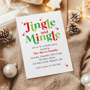 Jingle and Mingle Christmas Party Invitation