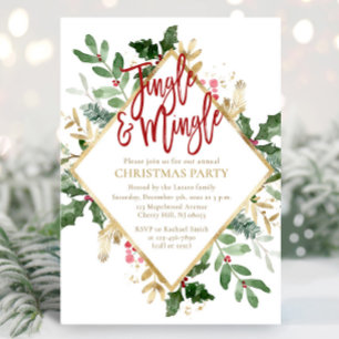 Jingle and Mingle Christmas Party Invitation