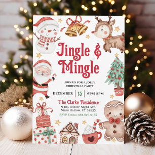 Jingle and Mingle Christmas Party Invitation