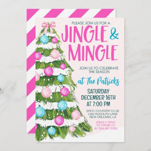 Jingle and Mingle Christmas Party Invitation