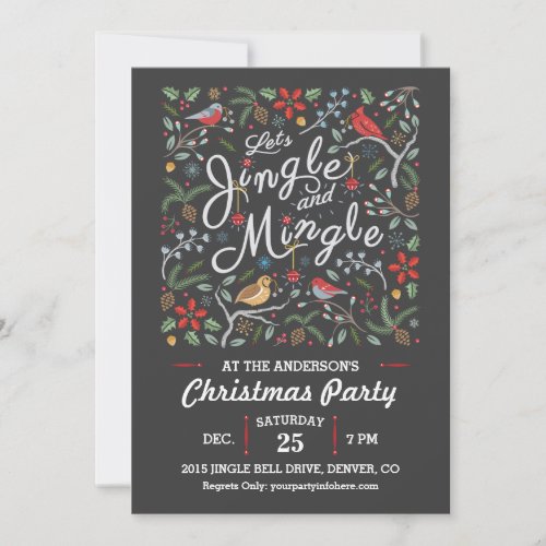 Jingle and Mingle Christmas Party Invitation II