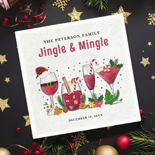 Jingle and Mingle Christmas Party Napkins
