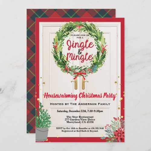 Jingle and Mingle Christmas Party open house Invitation