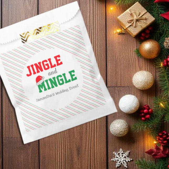 Jingle and Mingle Christmas Wedding Event Favor Bag (Creator Uploaded)