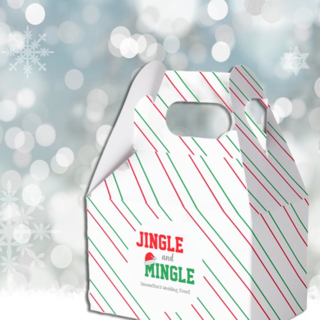 Jingle and Mingle Christmas Wedding Event Favor Boxes (Creator Uploaded)