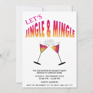 Jingle and Mingle cocktail Holiday Invitation