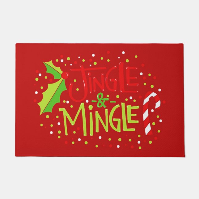 Jingle And Mingle Doormat (Front)