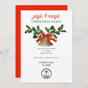 Jingle and Mingle Holiday Business Christmas Party Invitation