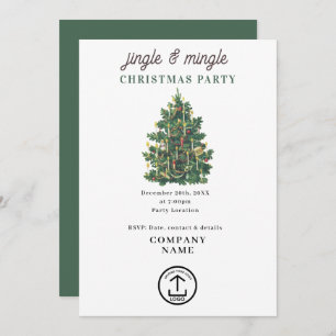 Jingle and Mingle Holiday Business Christmas Party Invitation