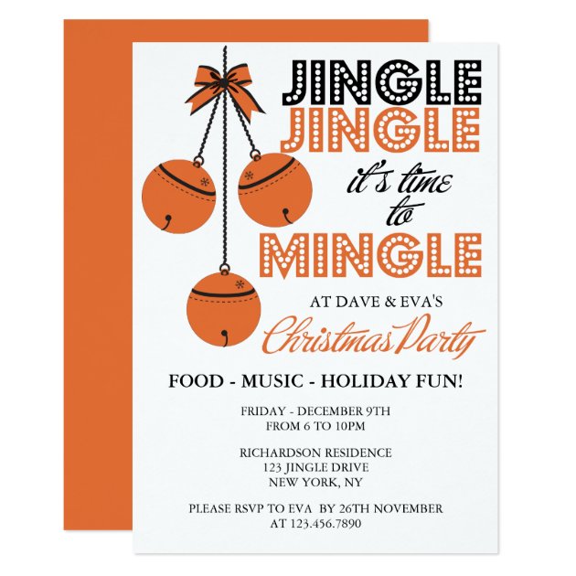 Jingle And Mingle Holiday/Christmas Party Invitation
